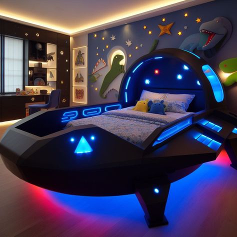 Spaceship Bed, Kids Bedroom Furniture Design, Space Themed Bedroom, Space Themed Room, Bedding Inspiration, Control Panels, Space Room, Toddler Rooms, Clever Storage Solutions