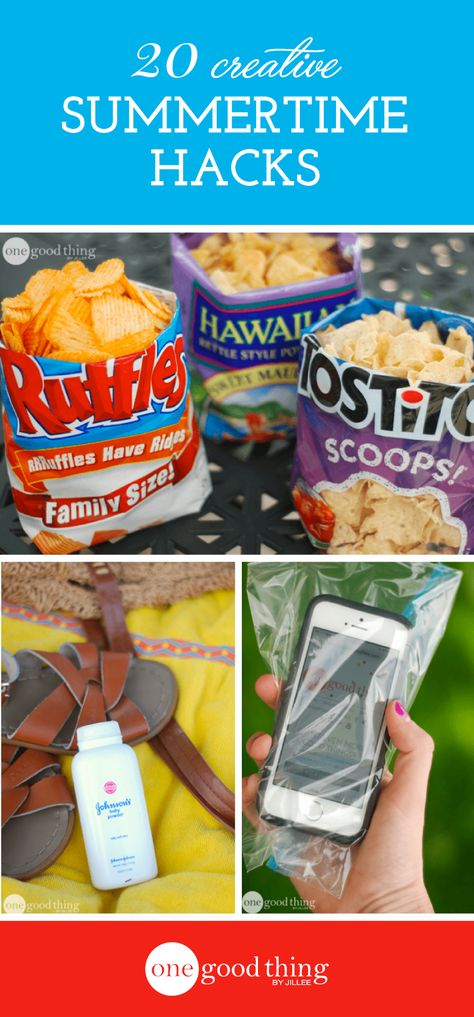 Make all your outdoor fun a little easier this summer by keeping these clever tricks up your sleeve! Beach Camping Tips, Summer Hacks, Diy Hanging Shelves, Wine Bottle Diy Crafts, Closet Organization Diy, Outdoor Spa, Wine Bottle Diy, Beach Hacks, Good Ideas