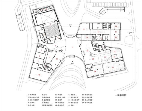 Womens Center Design, Cultural Center Floor Plan, Culture Center Plan, Culture Center Architecture, Museum Plan Architecture Projects, Cultural Center Architecture, Entrance Lobby Design, Museum Plan, Culture Center