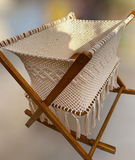 Introducing the cozy charm of our handmade macrame baby cradle! 🌟 Crafted with love and care, this swinging bed is the perfect spot for your little one to rest and play. Soft, safe, and oh-so-stylish, it’s a must-have addition to any nursery. Watch as it gently rocks your baby to sleep in comfort and style! 💕 #MacrameMagic #BabyCradle #MacrameCradle #BabyNest #NurseryDecor #HandmadeWithLove #BohoBaby #BabySleep #BabySwing #NaturalMaterials #CozyCorner #EcoFriendly #BabyRoomInspo #MomLife #... Swinging Bed, Macrame Baby, Baby Cradle, Baby To Sleep, Bed Swing, Love And Care, Baby Nest, Baby Swings, Handmade Macrame