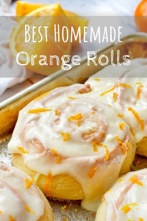 Best Homemade Orange Rolls - Eat Dessert Snack Homemade Orange Rolls, Orange Rolls Recipe, Orange Cream Cheese Icing, Cream Cheese Pie Crust, Fluffy Rolls, Orange Sweet Rolls, Frozen Dinner Rolls, Homemade Cherry Pies, Orange Cream Cheese