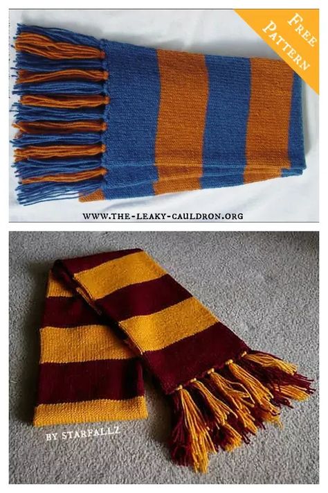 Hogwarts Scarf Free Knitting Pattern Striped Scarf Knitting Pattern, Harry Potter Scarf Knitting Pattern, Hufflepuff Scarf Knitting Pattern, Striped Scarf Knit Pattern, Harry Potter Knitting Patterns Free, Harry Potter Scarf Pattern, Hogwarts Scarf, Stripe Scarf Knit, Stripe Scarf Pattern