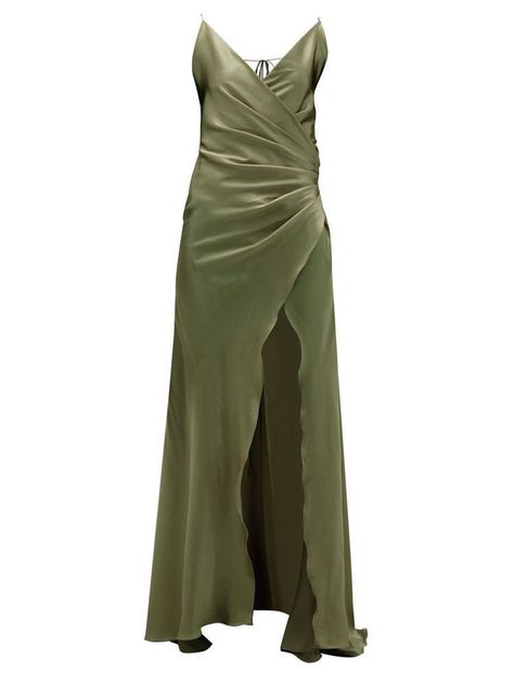 lu on Twitter: "this dress can fix me… " Olive Green Prom Dresses, Olive Green Prom Dress, Dresses With Split, Green Prom Dresses, Green Prom, Spaghetti Strap Prom Dress, Green Prom Dress, Satin Gown, Dress Spaghetti