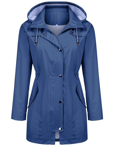 Iceland Clothes, Waterproof Trench Coat, Rains Long Jacket, North Face Rain Jacket, Blue Clothing, Rain Jacket Women, Waterproof Coat, Active Jacket, Raincoats For Women