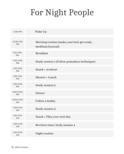 Sleep Schedule For Students, Study Timetable Ideas For College, Study And Homework Schedule, Study Motivation Plan, 12 Hrs Study Routine, Study Routine Schedule For Exam After School, Study Schedule For One Day Before Exam, Study Routine Night Owl, Night Schedule Study