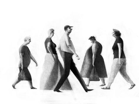 Studies of people walking // by Sukanto Debnath People Walking Png, Render People, People Cutout, Cut Out People, People Png, Walking People, Assistant Director, Silhouette People, Architecture People