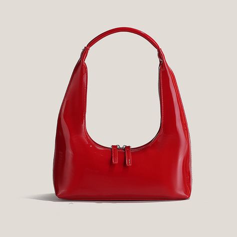 Get this simple shoulder hobo baguette bag for your fashion life. Quality materials ensure your all-day comfort. Featured vegan patent leather Hollow out design Solid adjustable strap High-quality metals Solid buckle closure Careful lining & stitching Bag measures: L10.6” x W3.5” x H4.7” ( L27 x W9 x H12 cm ) Baguette, Urban Bags, Casual Purse, Dumpling Bag, Tas Fashion, Luxury Crossbody, Trendy Bag, Color Vintage, Baguette Bag