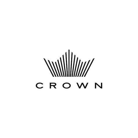 Logo Crown Design, Crown Logo Design Ideas, Geometric Logo Inspiration, Logo With Crown, Crown Logo Design, Modern Crown, Crown Icon, Logo Luxe, Simple Crown