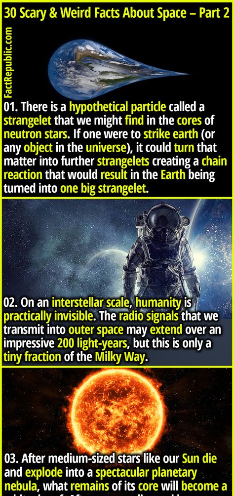 30 Scary & Weird Facts About Space - Part 2 - Fact Republic Quantum Mechanics Quotes, Outer Space Facts, Facts About Space, Solar System Facts, Science Facts Mind Blown, Element Chemistry, Quantum Physics Spirituality, Big Universe, Star Facts