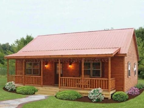 2 Bedroom Cabin Plans, Prefab Log Homes, Prefab Cabin Kits, Small Prefab Cabins, Prefab Log Cabins, Whimsigothic Home, Wallpaper Farmhouse, Modular Log Cabin, Shed Guest House