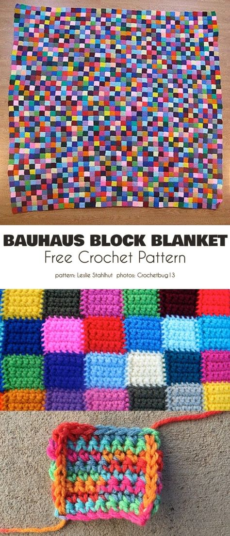 Scrap Yarn Crochet Patterns Free, Crochet Afghan Patterns Free Throw Blankets Granny Squares, Crochet Afghan Squares Patterns Free, Crochet Blocks Free Pattern Squares, Size 3 Yarn Crochet Patterns Free, Scrap Yarn Crochet Blanket Pattern Free, Crochet Afgans Patterns, Optical Illusion Crochet, One Skein Crochet Projects