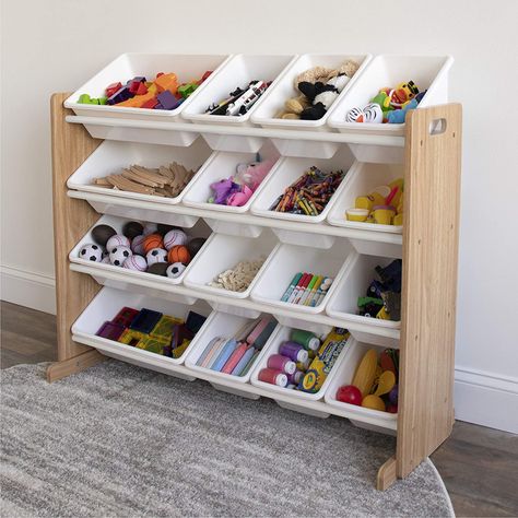 Organisation, Kid Organization, Preschool Furniture, Toy Storage Organizer, Natural Wood Toys, Montessori Room, House Organization, Organizer Bins, Toy Storage Bins