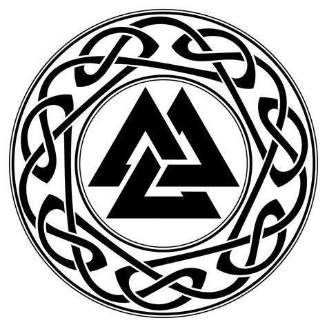 Valknut Meaning, Rune Vichinghe, Odin Symbol, Nordic Symbols, Norse Words, Arte Viking, Symbole Viking, Tattoo Hals, Pagan Symbols