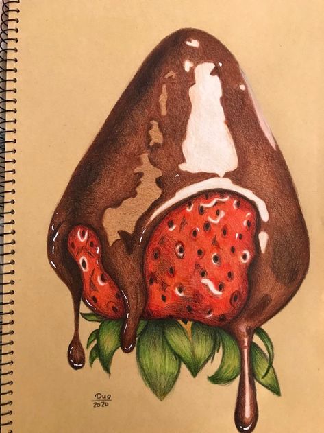 Colored Pencil Artwork Ideas, Colored Pencil Art Projects, Fruit Art Drawings, Food Art Painting, Arte Doodle, Desen Realist, Prismacolor Art, Realistic Pencil Drawings, Colored Pencil Artwork