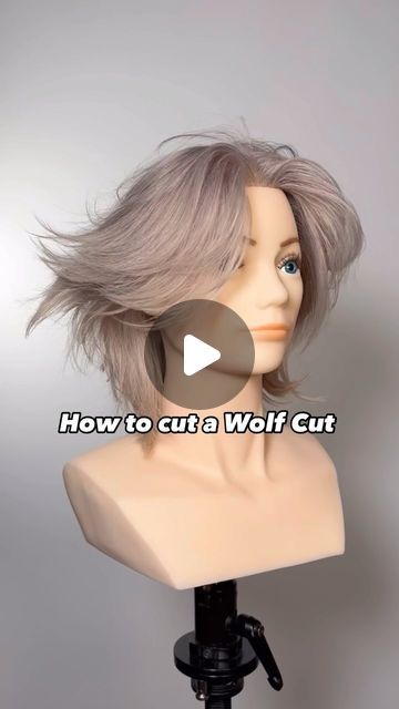 Gilad | Hair Video Education on Instagram: "How to cut a wolf cut. Follow along for a step-by-step on how to cut short wolfcut hair.🐺   Products @kenraprofessional Nitro Memory Cream   #haircut #wolfcut #haircuttutorial #haircutting #hairtutorial #hairvideos #mullet #shorthaircuts #nychairstylist" Short Wolf Cut For Girl, Wolfcut Tutorial Long Hair, How To Fix A Mullet Haircut, Wolfcut Bob Haircut, How To Cut Wolfcut Hair At Home, Wolf Cut Men Tutorial, Short Step Haircut, Wolf Cut Hair Short Mullet Style, Hair Cuts Tutorial Step By Step