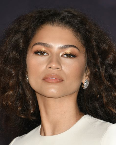 Zendaya attending the Dune Part Two Premiere in New York City, February 25, 2024 Makeup For Attending Wedding, Zendaya Make Up, Zendaya Glam, Zendaya Eye Makeup, Zendaya Makeup Looks, Zendaya Makeup, Jesus Background, Dune Part Two, Tanned Makeup