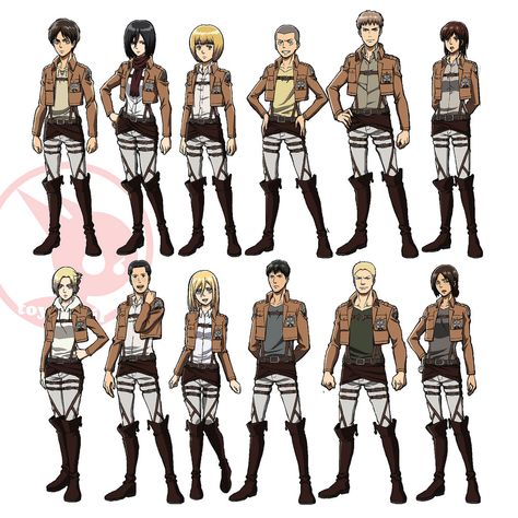 Croquis, The Scouts Aot, Aot Uniform Reference, Aot Scout Uniform, Scouts Aot, Attack On Titan Characters All, Attack On Titan All Characters, Attack On Titan Scouts, Attack On Titan Uniform