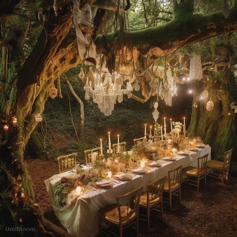 Dreamy forest table Magical forest #zicxa-photos #zicxa #images #background #wallpaper #freepik #shutterstock #VN Beautiful Forest Wedding, Fairytale Forest Wedding Theme, Forest Castle Wedding, Whimsical Wedding Forest, Wedding Decor Whimsical, Fae Aesthetic Wedding, Forest Celestial Wedding, Victorian Forest Wedding, Wedding Dress Forest Enchanted