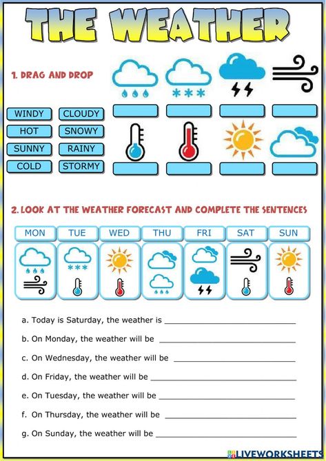 Critical Thinking Activities Elementary, Weather Elementary, Weather Esl, Weather In English, Teaching Calendar, Weather For Kids, Weather Activities Preschool, Weather Like Today, Teaching Weather