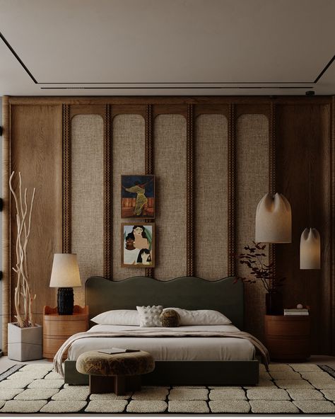 BOHO-STYLE_BED_ROOM_DESIGN :: Behance Boho Style Bedding, وابي سابي, Korean Bedroom, Luxury Bedroom Ideas, Colorful Rooms, Luxury Bedroom, Soho House, Bed Styling, Residential Interior