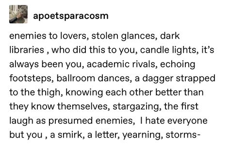 Writing Romance Enemies To Lovers, High School Enemies To Lovers Prompts, Reasons For Enemies To Lovers, Story Prompts Romance Enemies To Lovers, Academic Rivals To Lovers Trope, Writing Rivals To Lovers, Rivals To Lovers Dynamic, Childhood Friends To Lovers Trope, Enemies To Lovers Poetry