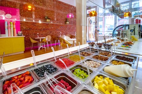 Froyo Shop Interior Design, Frozen Yogurt Shop Interior, Popsicle Shop Interior Design, Waffle Shop Interior Design, Waffle Shop Design, Yogurt Shop Interior Design, Waffle Shop Design Ideas, Frozen Yogurt Shop Design, Sweet Shop Interior