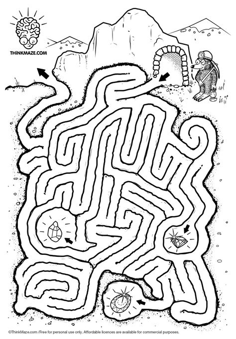 Labyrinth For Kids, Mazes Printable, Hard Mazes, Maze For Kids, Mazes For Kids Printable, Maze Print, Maze Book, Maze Worksheet, Printable Mazes