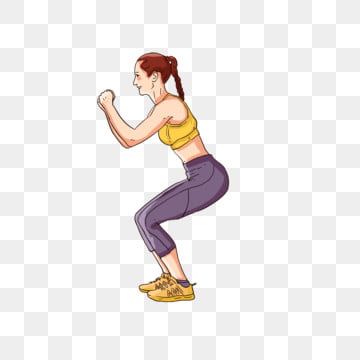 Squat Illustration, Exercise Clipart, Workout Corner, Girls Exercise, Squat Exercises, Leg Press Workout, Yoga Background, Fitness Backgrounds, Girls Png