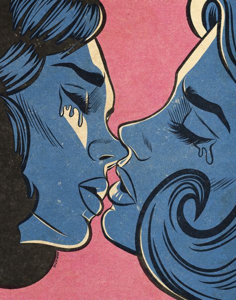 Sapphic Art, Comic Pop Art, Tattoos For Lovers, Pop Art Girl, Lesbian Art, Art Comic, Queer Art, E Mc2, Lgbt Art