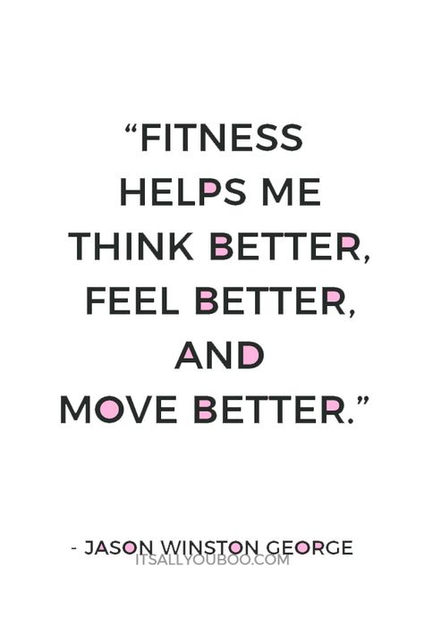 "Fitness helps me think better, feel better, and move better" – Jason Winston George. Click here to set and crush your fitness resolutions in the new year. You got this! Let’s get started. #FitnessGoals #HealthGoals #NewYearsGoal #NewYearsResolution #HealthandFitness #HealthAndFitnessGoals #MindBodySpirit #Wellness #HealthyLife #HealthyBody #HealthFitness #GetHealthy #HealthyHabits #HealthyChoices #Motivation #AchieveYourGoals #GoalGetter #Millennials #GoalSetting #EatClean New Year Gym Resolution, Workout Quotes, New Year Fitness Quotes, New Year Fitness, Goals For 2023, Stroller Strides, Pilates Quotes, Fitness Resolutions, Crush It