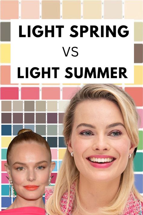 Summer Color Theory Outfits, Light Spring Vs Soft Summer, Light Summer Neutrals Color Palettes, Light Summer Inspiration, Fair Skin Color Palette, Outfits For Light Summer Palette, Capsule Wardrobe Light Summer, Spring Light Palette, Light Spring Examples