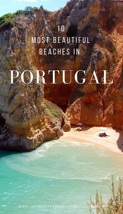 Portugal is home to mile upon mile of truly epic beach scenery, but which are the best? Here are 10 of its most beautiful beaches to get you started, from the top spots of the Algarve to wilder shores and surf of the Atlantic coastline, the postcard-worthy fishing village of Carvoeiro, the striking waterfront chapel of Miramar, and unusual red cliffs at Falesia. #portugal #beach #europe Best Beaches In Portugal, Portugal Vacation, Portugal Beach, Portugal Travel Guide, Beach Scenery, Visit Portugal, Voyage Europe, Portugal Travel, Most Beautiful Beaches