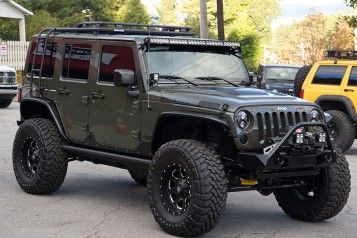 Custom 2015 Jeep Wrangler Unlimited Rubicon Tank - Baja Designs Lights Jeep Wrangler Overland Accessories, Jeep Wrangler Modified, Wrangler Modified, 2015 Jeep Wrangler Unlimited Sport, Green Jeep Wrangler, 2015 Jeep Wrangler Rubicon, Jeep Sahara, 2015 Jeep Wrangler Unlimited, Jeep Wheels