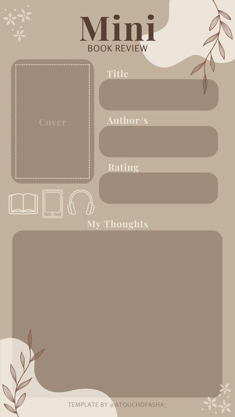 Instagram Book Account Ideas, Template For Book Review, Good Notes Book Review, Book Review Aesthetic Template, Book Review Instagram Story Template, Cute Book Review Template, Bookstagram Book Review Template, Bookstagram Template Instagram, Book Review Background