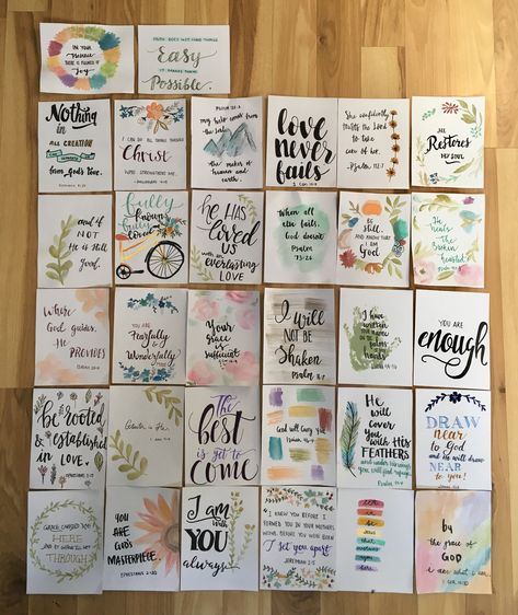 Aesthetic Bible Verse Note Cards, Sticky Note Scriptures, Diy Motivational Cards, Bible Notecard Ideas, Cute Bible Verse Notecards, Bible Verse Notecards Diy, Verse Cards Diy, Cute Bible Verse Index Cards, Bible Verse Lettering Scripture Doodle