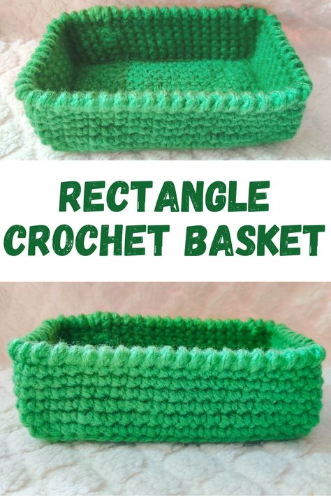 Amigurumi Patterns, Crochet Towel Basket, Crochet Storage Baskets Free Pattern Rectangle, Crochet Supply Storage, Rectangle Basket Crochet Pattern Free, Crochet Basket Rectangle, Crochet Rectangle Basket Pattern, Rectangular Crochet Basket Pattern Free, Crochet Toy Basket Pattern Free