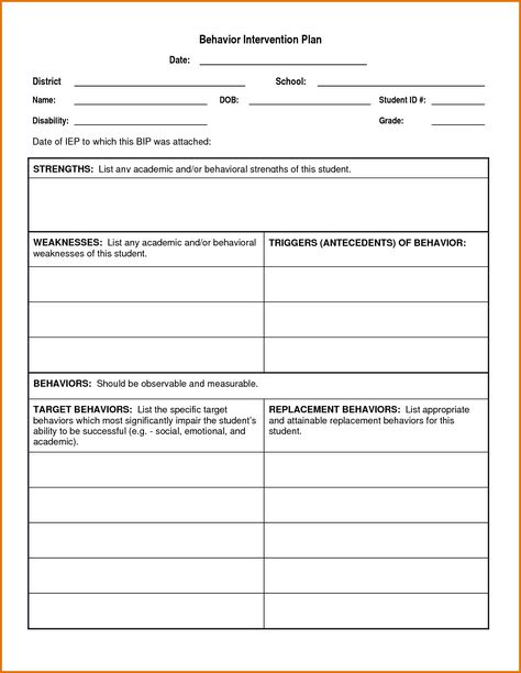 Behavior Intervention Plan Template Beautiful Behavior Intervention Plan Template Behavior Intervention Behavior Management Plan, Preschool Behavior, Positive Behavior Intervention, Behavior Intervention Plan, Positive Behavior Support, Behavior Plan, Classroom Management Plan, Behavior Plans, Business Plan Template Free