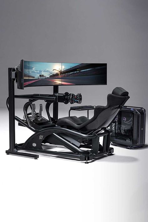 The Cooler Master Dyn X Professional Racing Simulator is here to redefine your sim racing experience, offering an unparalleled blend of innovation and performance. #FMen #CoolerMaster #Racing #cars #car #motorsport #turbo #speed #f1 #race #supercar #offroad #carswithoutlimits #drift #nascar #TrophyTruck #SemiTruck #Simulator #SimulatorGame #gaming #gamer #pc #videogame #racinggames F1 Gaming Setup, Driving Simulator Setup, F1 Simulator Room, F1 Racing Simulator, Racing Simulator Setup, F1 Simulator, Racing Setup, F Men, Driving Simulator