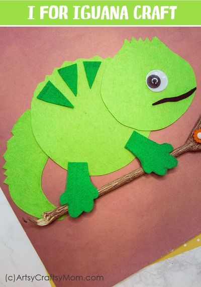 Iguanas, Koala Kids Craft, Iguana Craft, Letter I Crafts, Reptile Crafts, Jungle Animal Crafts, Rainforest Crafts, Arctic Animals Crafts, Koala Craft