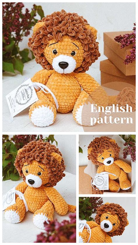 Tiny Lion Amigurumi Crochet Free Pattern Crochet Stuffed Lion Free Patterns, Crochet Plush Lion Free Pattern, Lion Pattern Crochet, Small Crochet Lion Pattern Free, Crochet Amigurumi Lion Free Pattern, Crochet Lion Pattern Free Easy, Lion Knitting Pattern Free, Crochet Lion Amigurumi, Crochet Lion Free Pattern