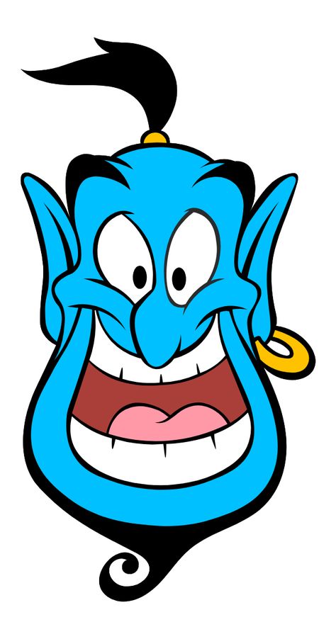 Awesome sticker with an overly optimistic and funny jinn named Ginnie, Aladdin's buddy, and just a cool dude.. #blue #cartoon #Disney #Aladdin #Genie #Jinn Disney Characters Stickers, Painted Cartoon Characters, Genie Aladdin Tattoo, Funny Cartoon Characters Drawing, Best Disney Characters, Genie Aladdin Drawing, Blue Characters Disney, Drawing Ideas Cartoon Disney, Genie Pumpkin