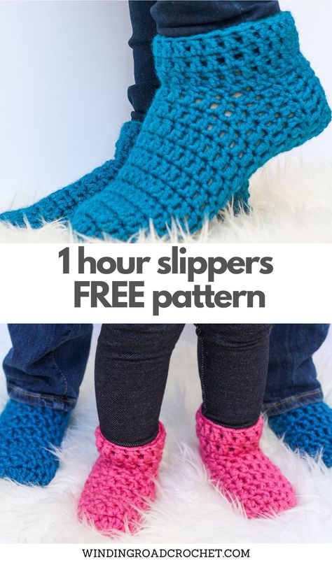 Quick and easy crochet slipper socks for the whole family. Free crochet pattern. Crochet Infant Slippers Free Pattern, Amigurumi Patterns, Crochet Sleep Socks Free Pattern, Crochet Ladies Socks Free Pattern, Easy Crochet Slipper Pattern, Crochet Socks Patterns Free, Socks Crochet Pattern Free Easy, Quick Crochet Socks, Crochet Kid Slippers Free Pattern