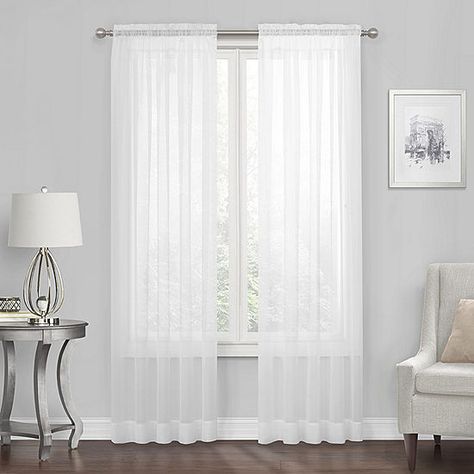 Regal Home Solid Voile Sheer Rod Pocket Curtain Panel - JCPenney Single Window Curtain, Pocket Window, Window Sheers, Cleaning Curtains, Sheer Curtain Panels, Home Curtains, Rod Pocket Curtain Panels, Window Hardware, Rod Pocket Curtains