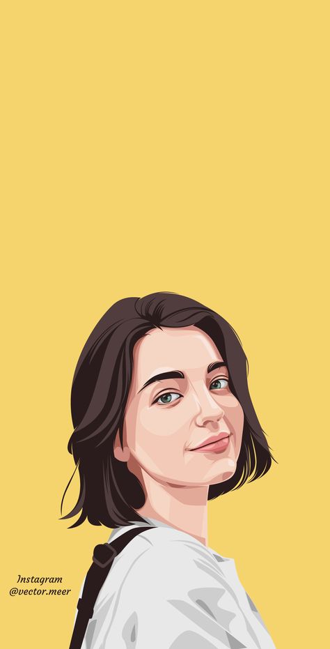 Family Art Drawing Ideas, Portrait Digital Illustration, Vector Face Art, Digital Vector Illustration, Vector Art Ideas, Self Illustration Portraits, Portrait Vector Art, Portrait Vector Illustration, Flat Illustration Portrait