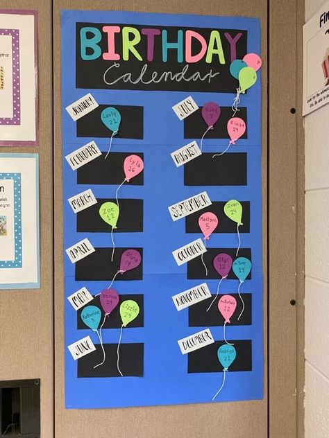 33 Beautiful Birthday Bulletin Board Ideas Simple Birthday Bulletin Board, Happy Birthday Board Decoration, Birthday Board Classroom Preschool Ideas, Childcare Birthday Display, Student Birthday Display, Classroom Birthday Bulletin Boards, Birthday Wall Daycare, Birthday Bulletin Board Ideas Classroom, Preschool Birthday Board Ideas