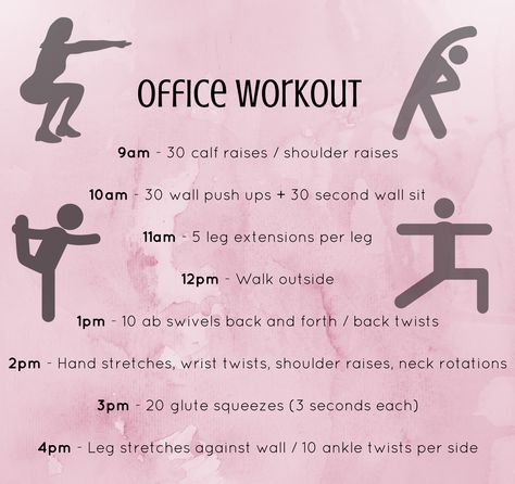Exercises To Do While Studying, Workouts For Office Workers, Exercises For Desk Jobs, At Desk Workout The Office, Office Job Workout, Exercise In Office, Workouts You Can Do At Work, Exercises To Do At Your Desk Office Workouts, Standing Workout At Work