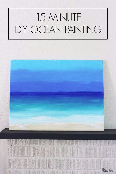 Painting Abstract Ocean Painting, Awesome Drawing, Simple Wall Art, Ocean Scenes, Creative Arts And Crafts, Canvas Painting Diy, 수채화 그림, Sea Painting, Adult Crafts