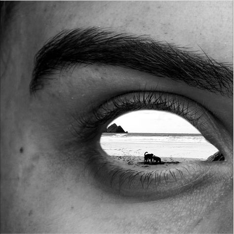 Black And White Surreal Photography, Surrealism Photography Ideas, Expressionism Photography Ideas, Artistic Black And White Photography, Surreal Eye Photography, Black And White Surreal Art, Gcse Portrait Photography, Surealisme Photography, Alevel Photography Ideas