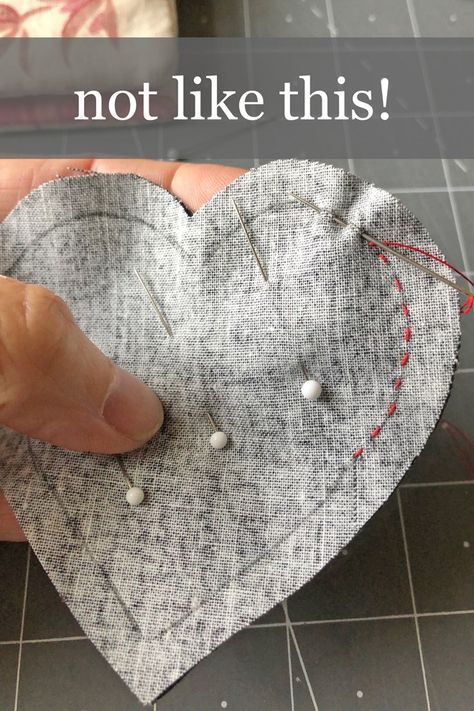 Couture, Patchwork, Hanger Covers, Ann Wood, Hand Sewing Projects, Fabric Hearts, Fabric Heart, Small Sewing Projects, Sewing Stitches