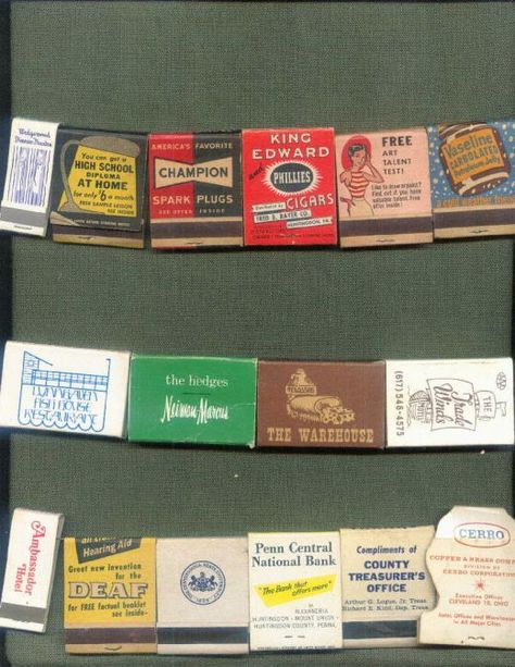 Match Box Display Matchbook Crafts, Matchbook Display, Match Books, Matchbook Art, Collection Display, Shadow Box Art, Yard Sales, Display Cases, Flea Markets